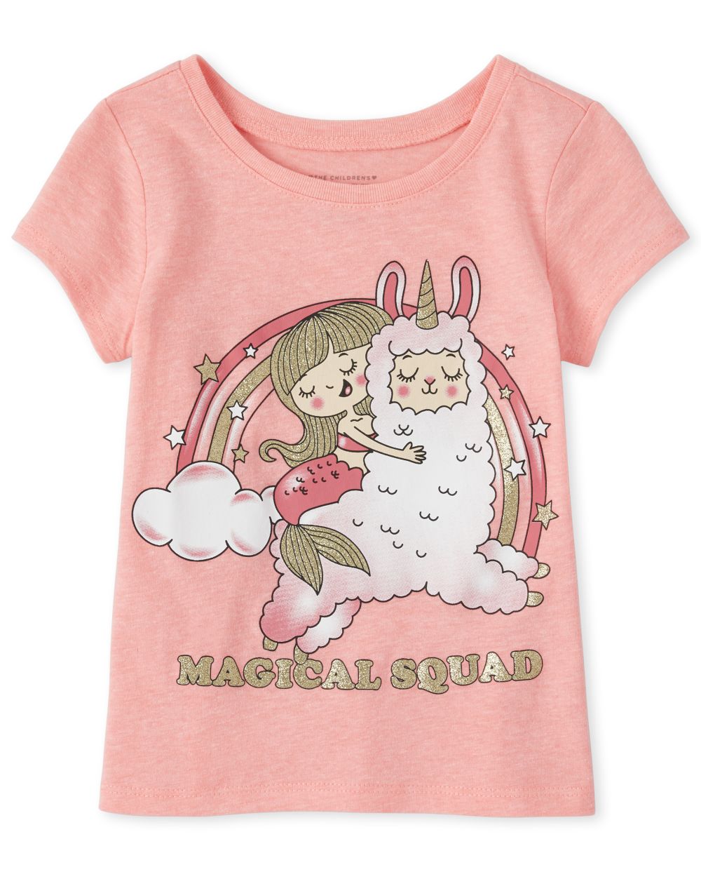 

s Baby And Toddler Glitter Magical Llamacorn Mermaid Graphic Tee - Pink T-Shirt - The Children's Place