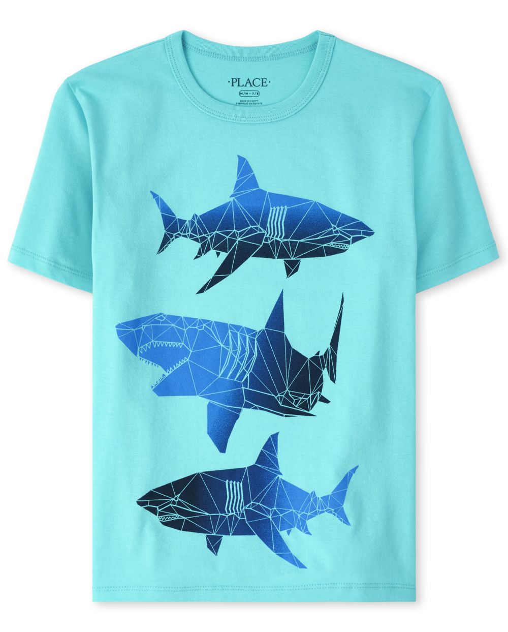 

Boys Boys Shark Graphic Tee - Blue T-Shirt - The Children's Place