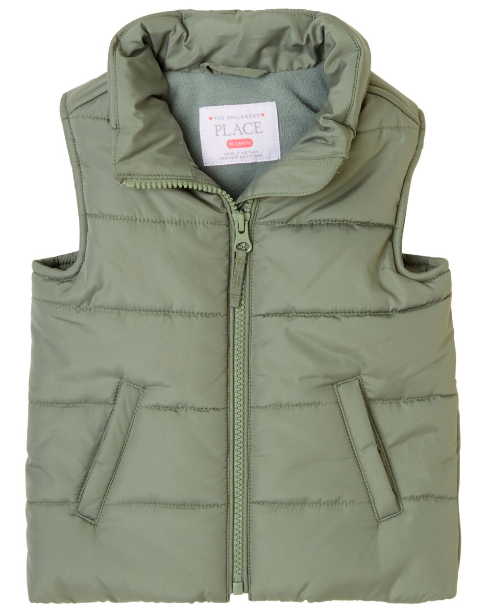 

s Toddler Puffer Vest - Green - The Children's Place