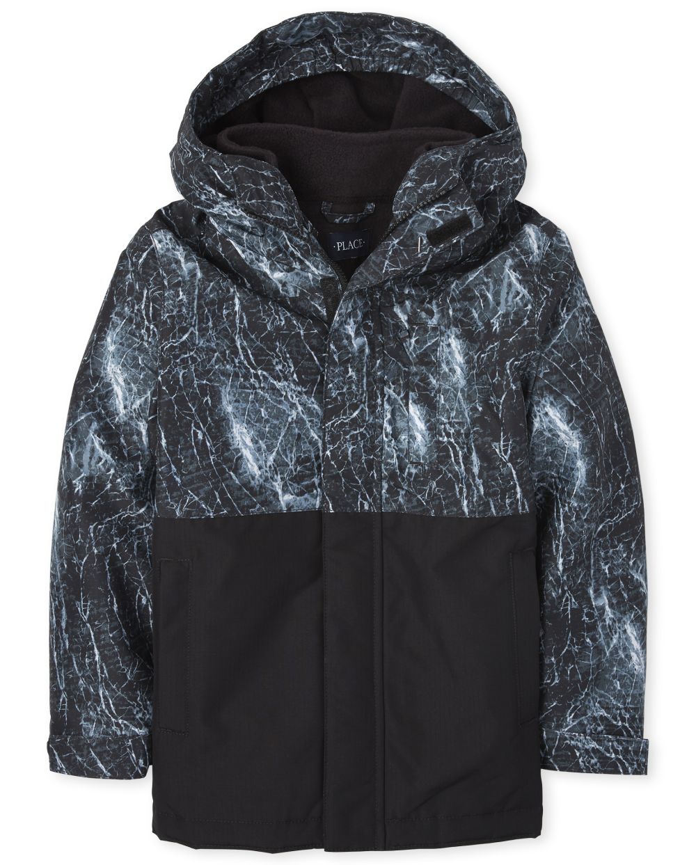 

Boys Boys Print 3 In 1 Jacket - Black - The Children's Place