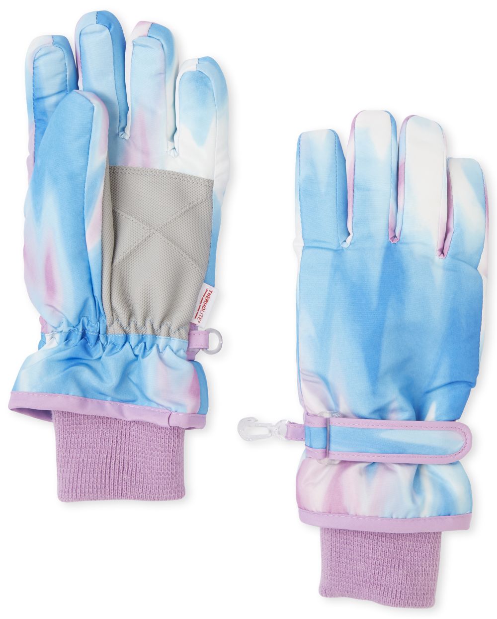 

Girls Tie Dye Ski Gloves - Blue - The Children's Place