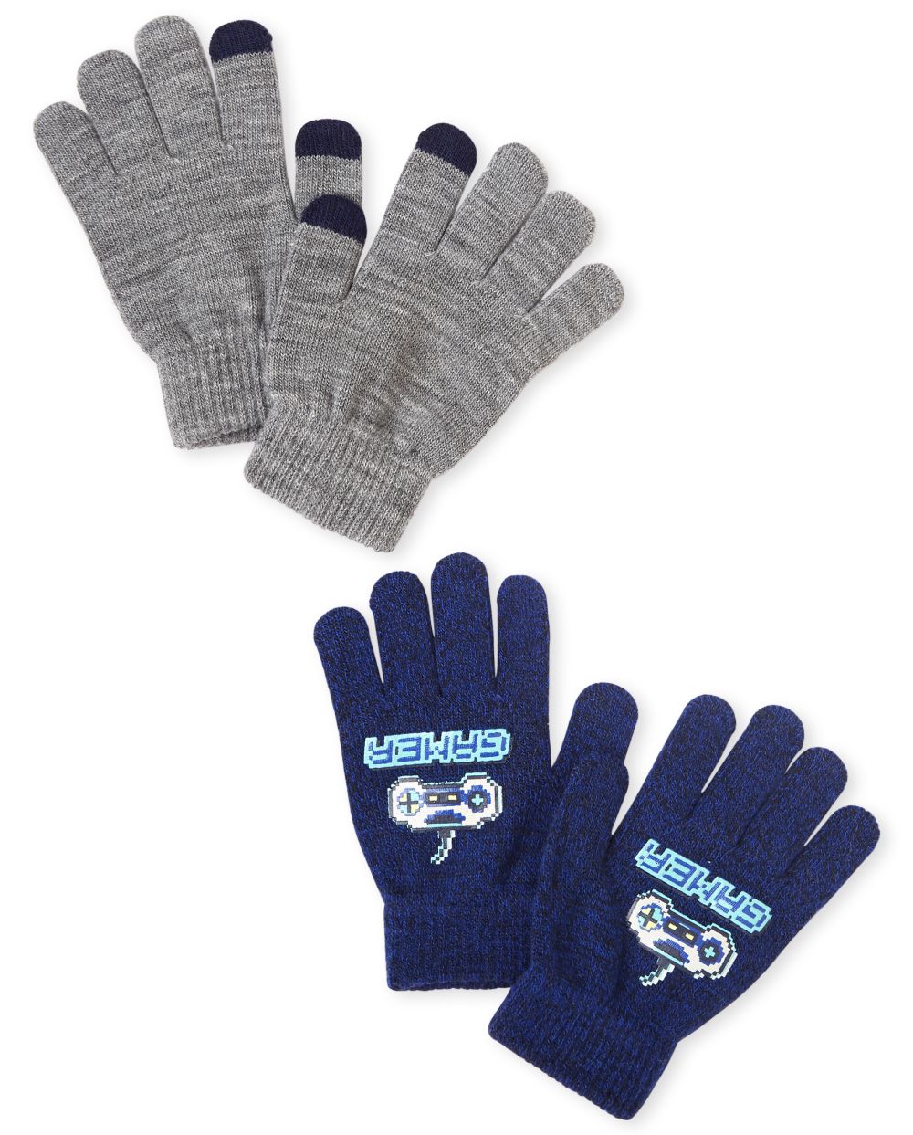

Boys Boys Video Game Texting Gloves 2-Pack - Blue - The Children's Place
