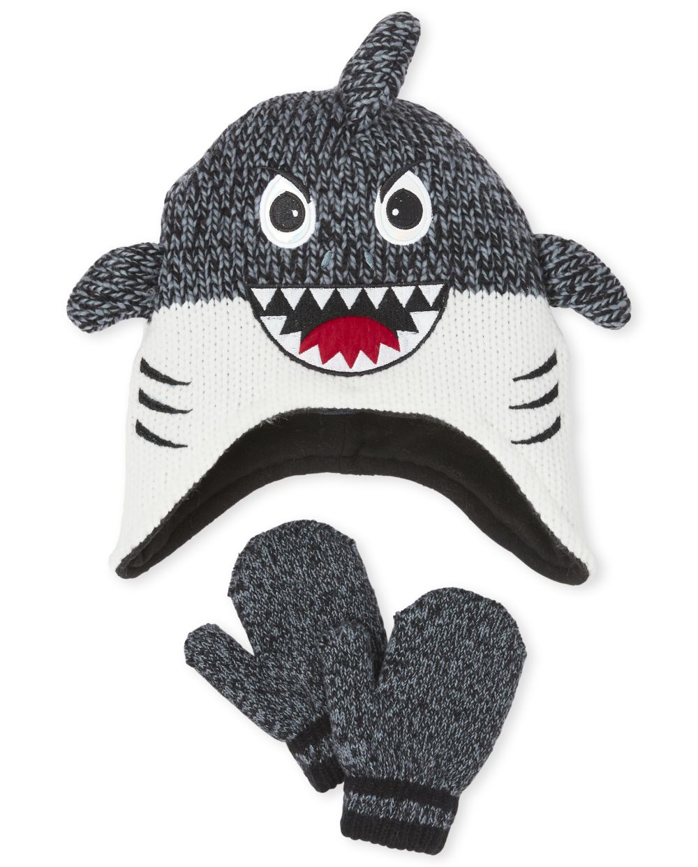 

s Toddler Boys Shark Hat And Mittens Set - Gray - The Children's Place