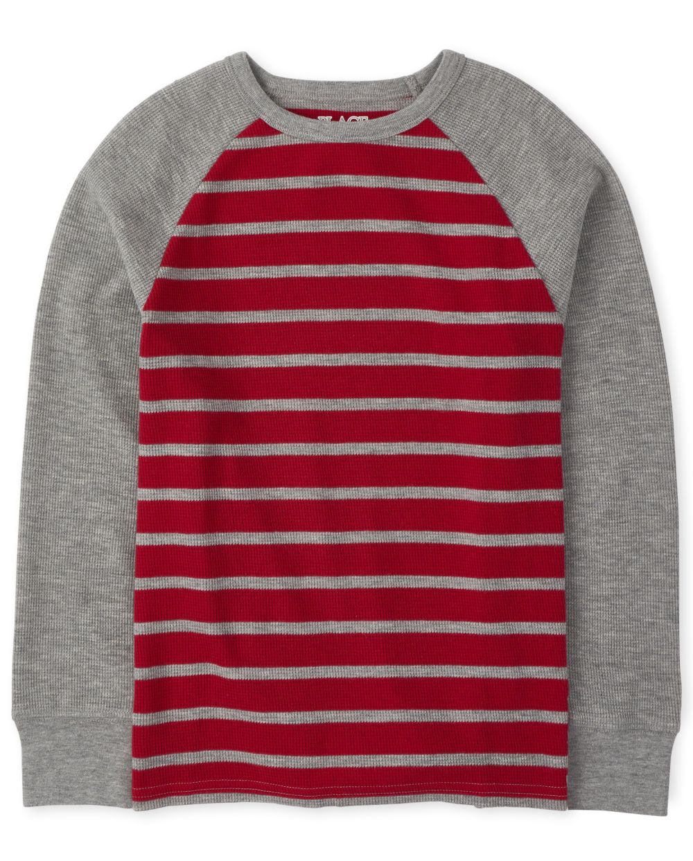 

Boys Boys Striped Thermal Top - Red - The Children's Place