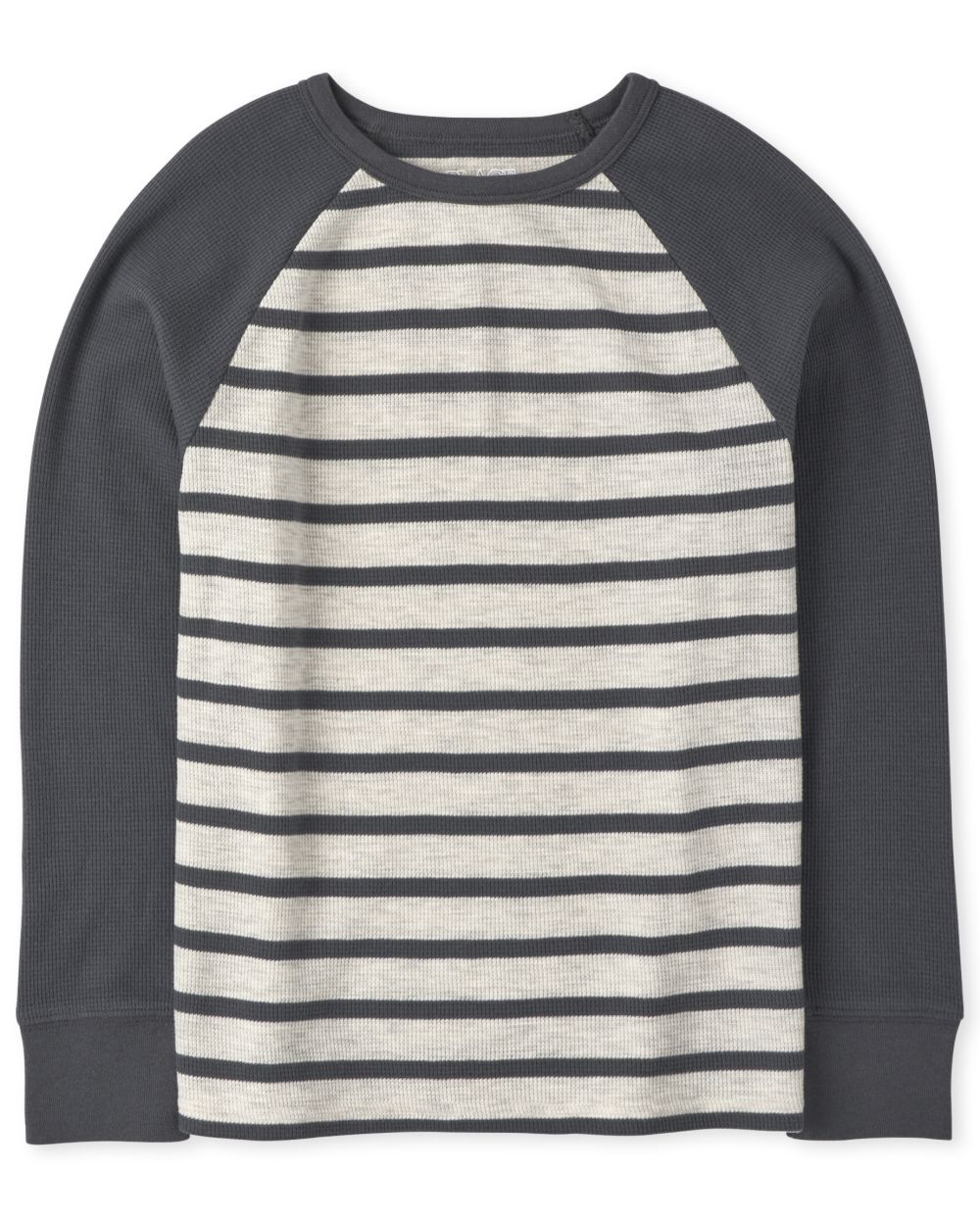 

Boys Boys Striped Thermal Top - Gray - The Children's Place