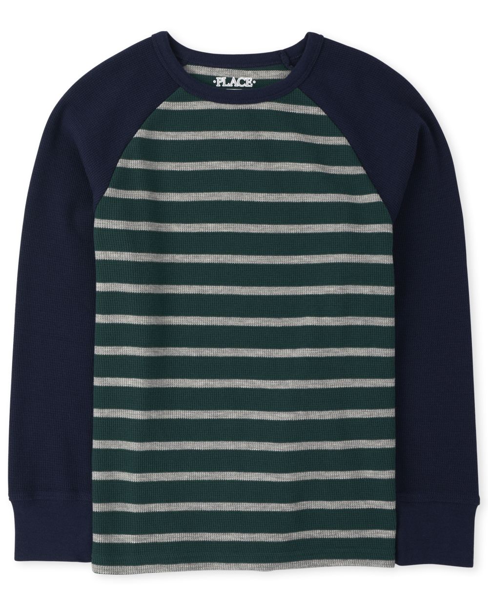 

s Boys Striped Thermal Top - Green - The Children's Place