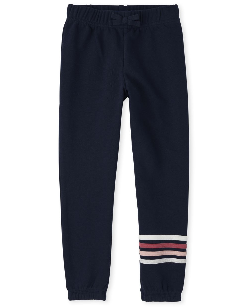

Girls Active Striped French Terry Track Pants - Blue - The Children's Place