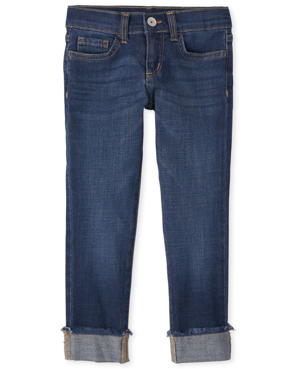 

Girls Roll Cuff Super Skinny Jeans - Denim - The Children's Place