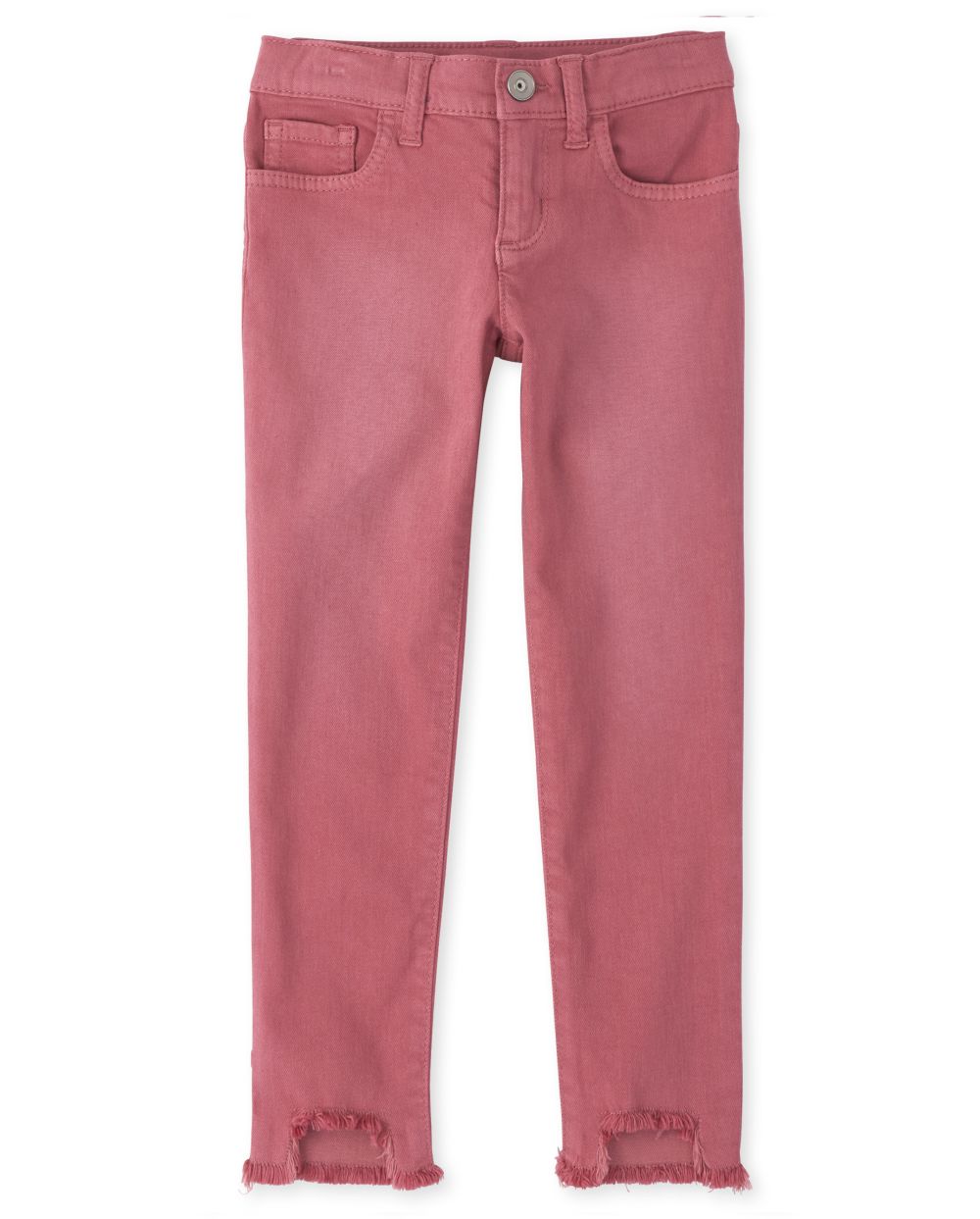 

Girls Step Hem Super Skinny Jeans - Pink - The Children's Place