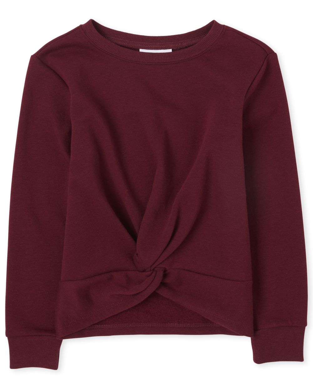 

Girls Active French Terry Twist Front Top - Red - The Children's Place