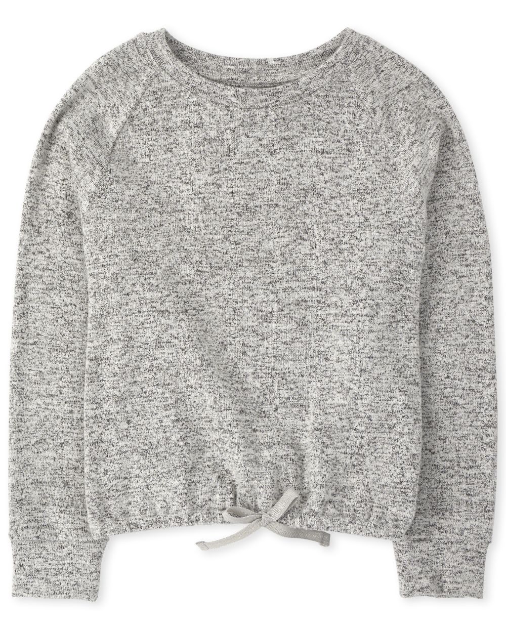 

Girls Active Tie Front Lightweight Sweater Top - Gray - The Children's Place
