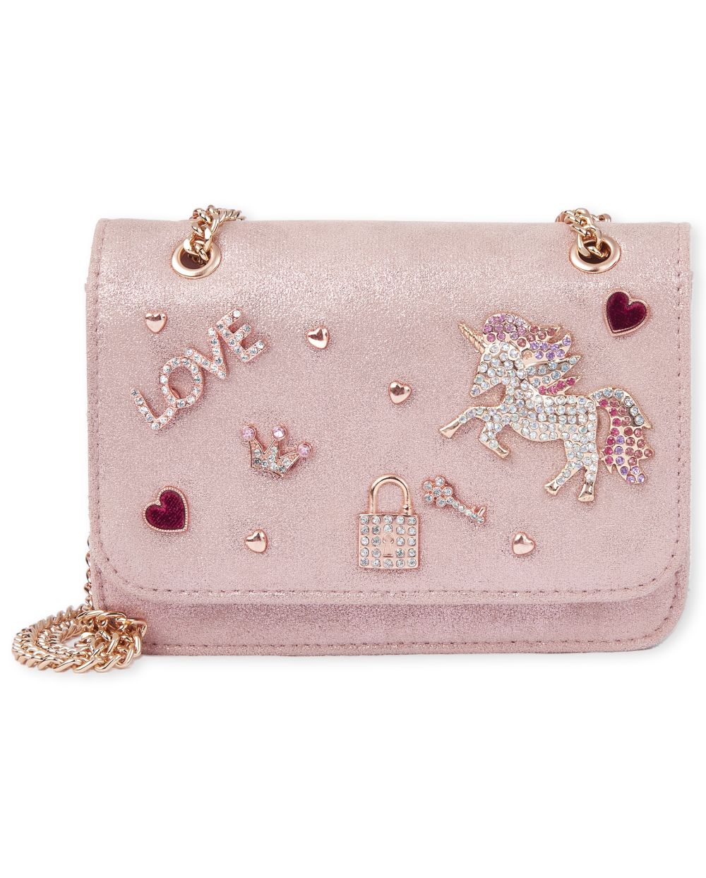 

Girls Jeweled Unicorn Bag - Pink - The Children's Place