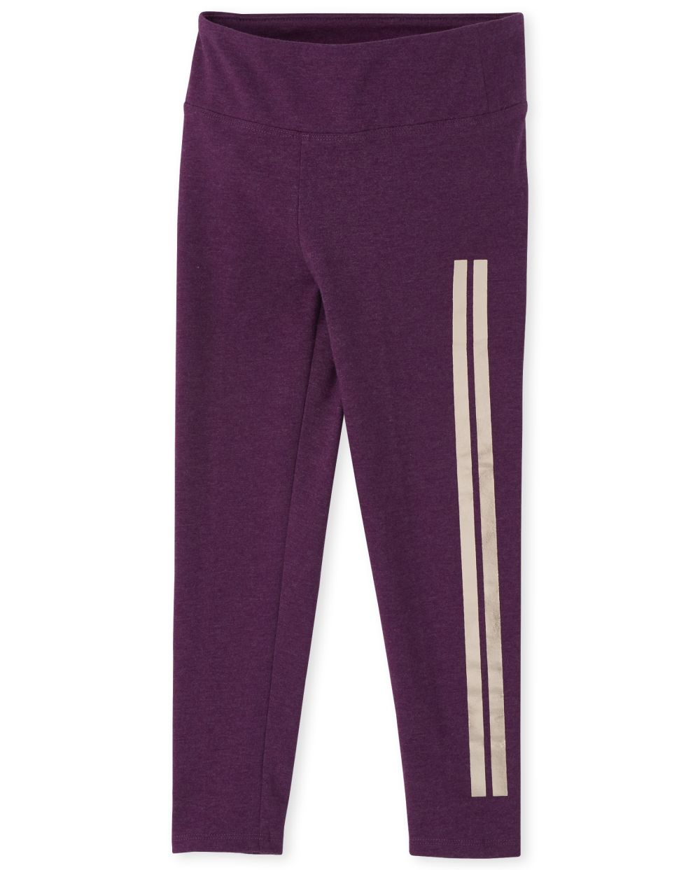 

Girls Side Stripe Active Leggings - Purple - The Children's Place