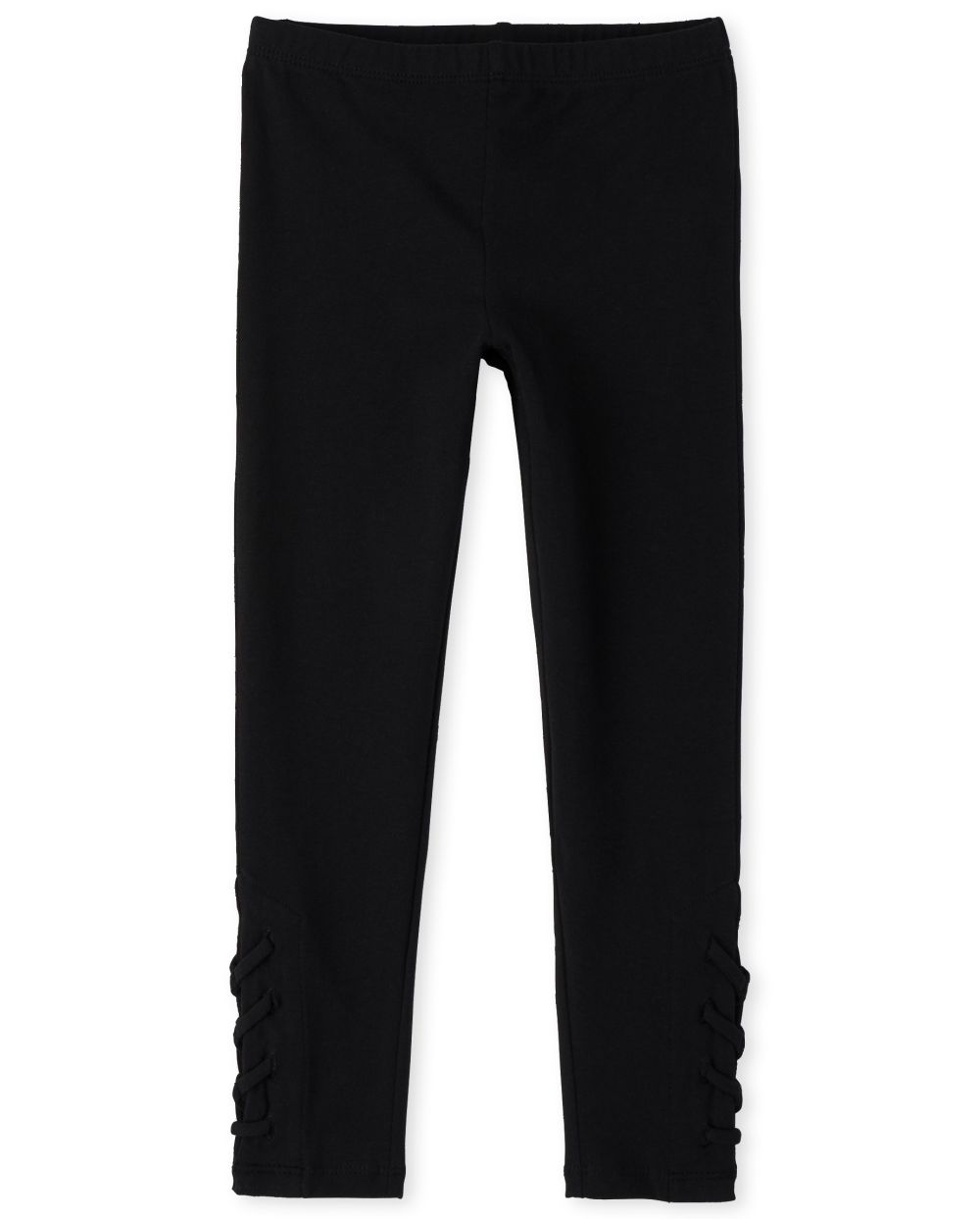 

Girls Lace-Up Leggings - Black - The Children's Place
