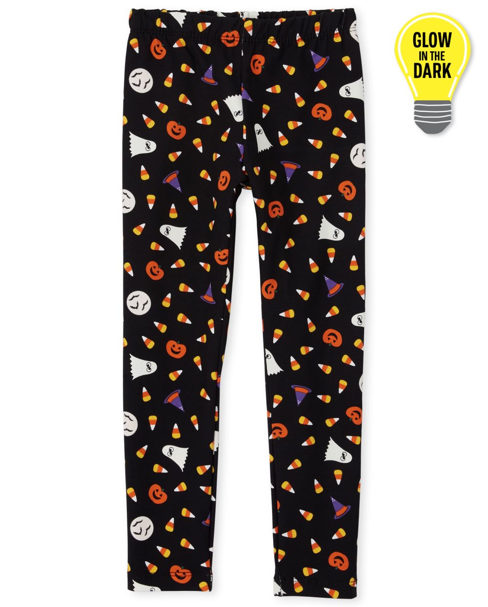 Girls Mommy And Me Halloween Glow Matching Leggings - Black - The Children's Place