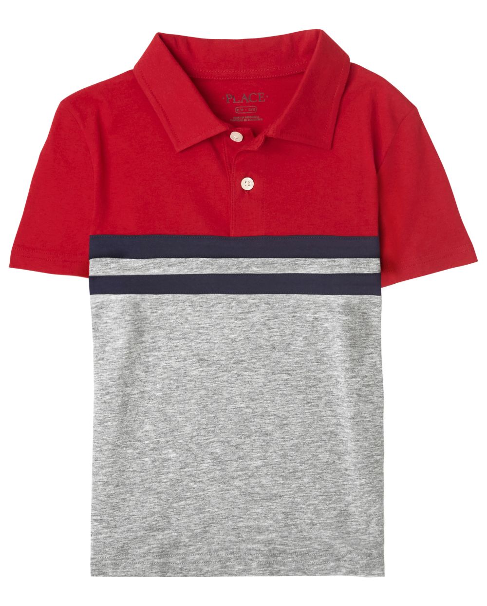 

s Boys Striped Jersey Polo - Gray - The Children's Place