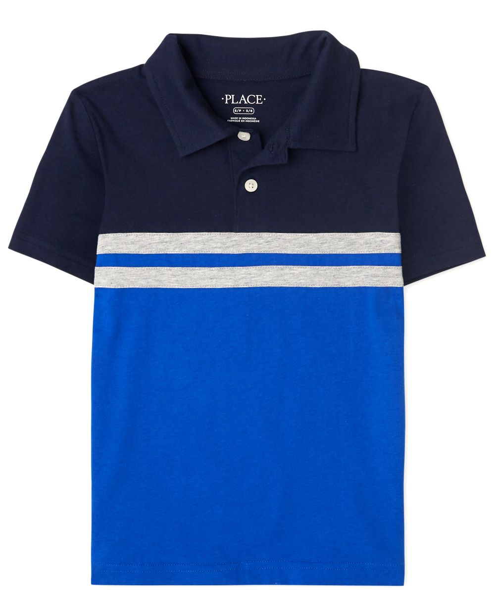 

s Boys Striped Jersey Polo - Blue - The Children's Place