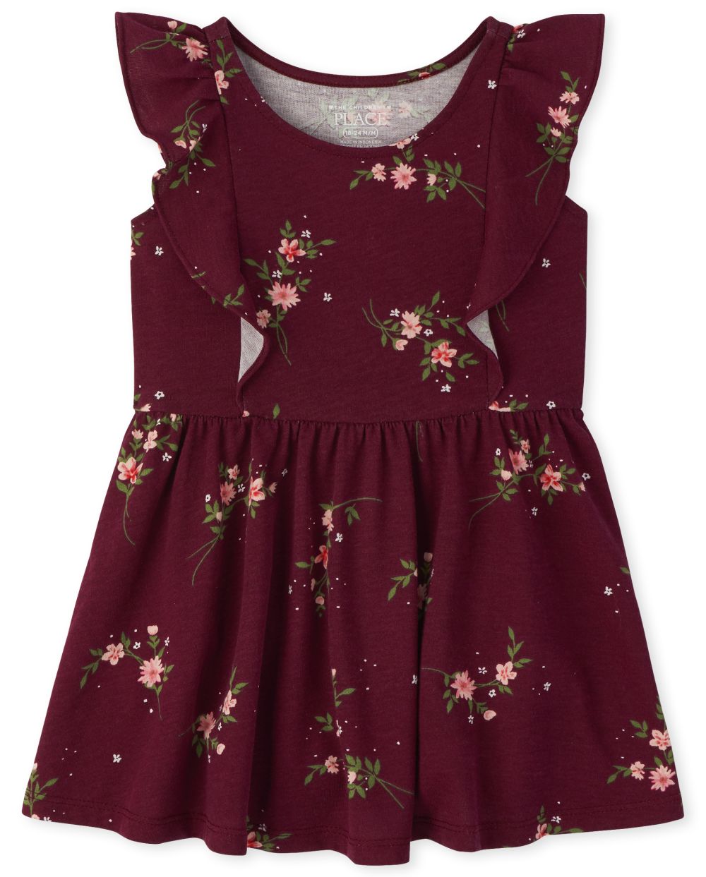 

s Baby And Toddler Floral Ruffle Dress - Red - The Children's Place
