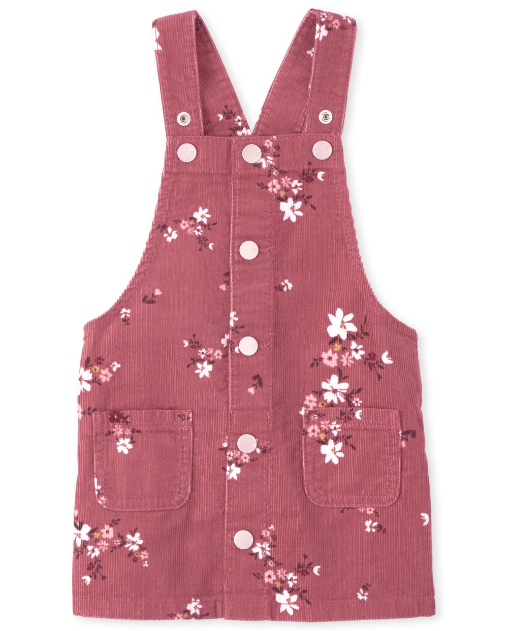 

Newborn Baby And Toddler Floral Cord Skirtall - Pink - The Children's Place