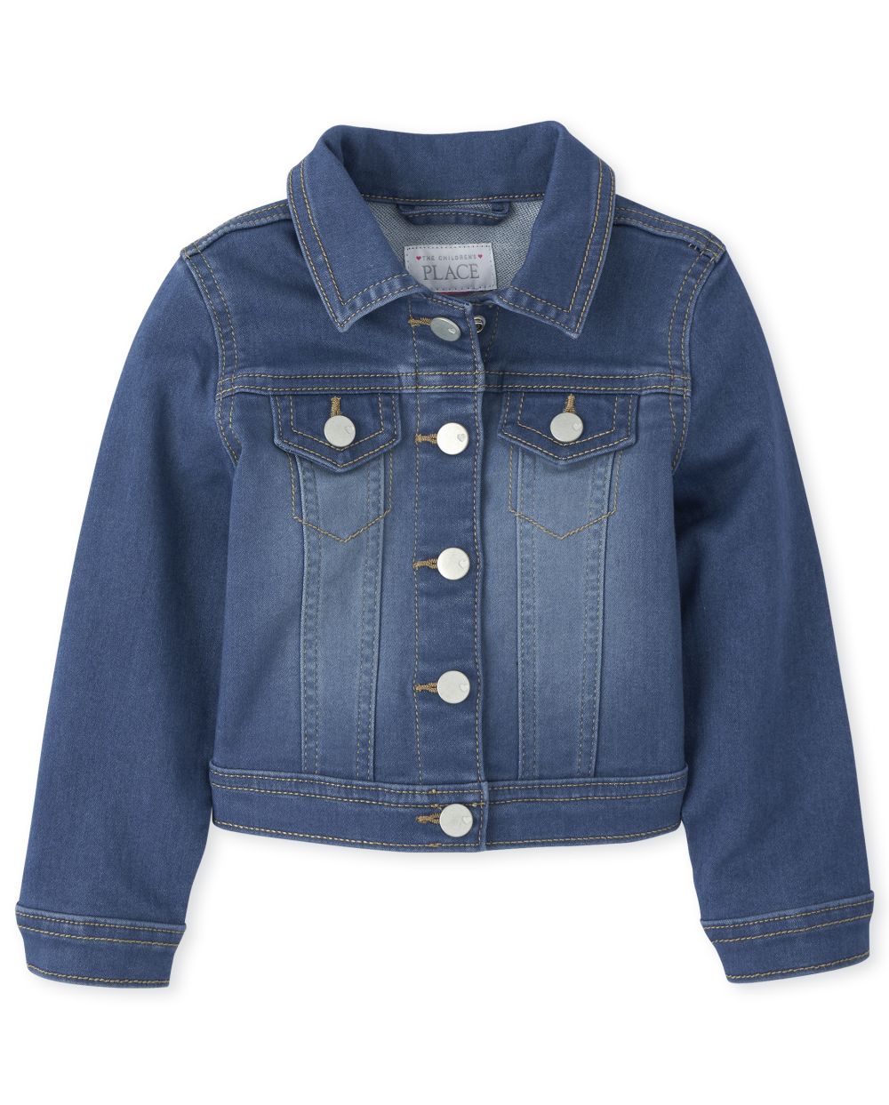 Toddler Girls Super-Soft Stretch Denim Jacket