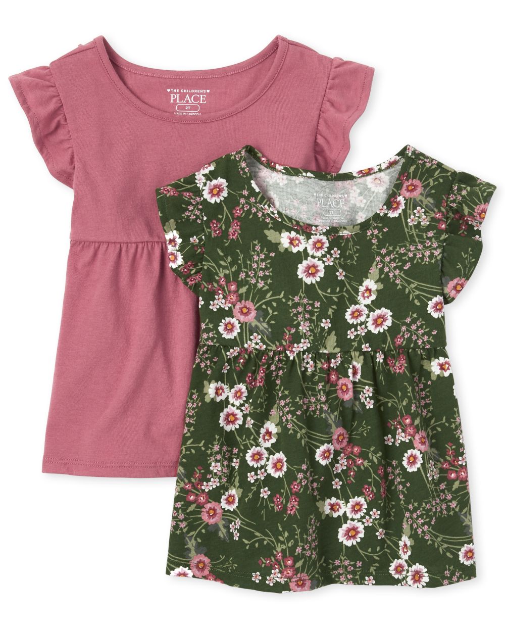 

s Toddler Tunic Top 2-Pack - Pink - The Children's Place