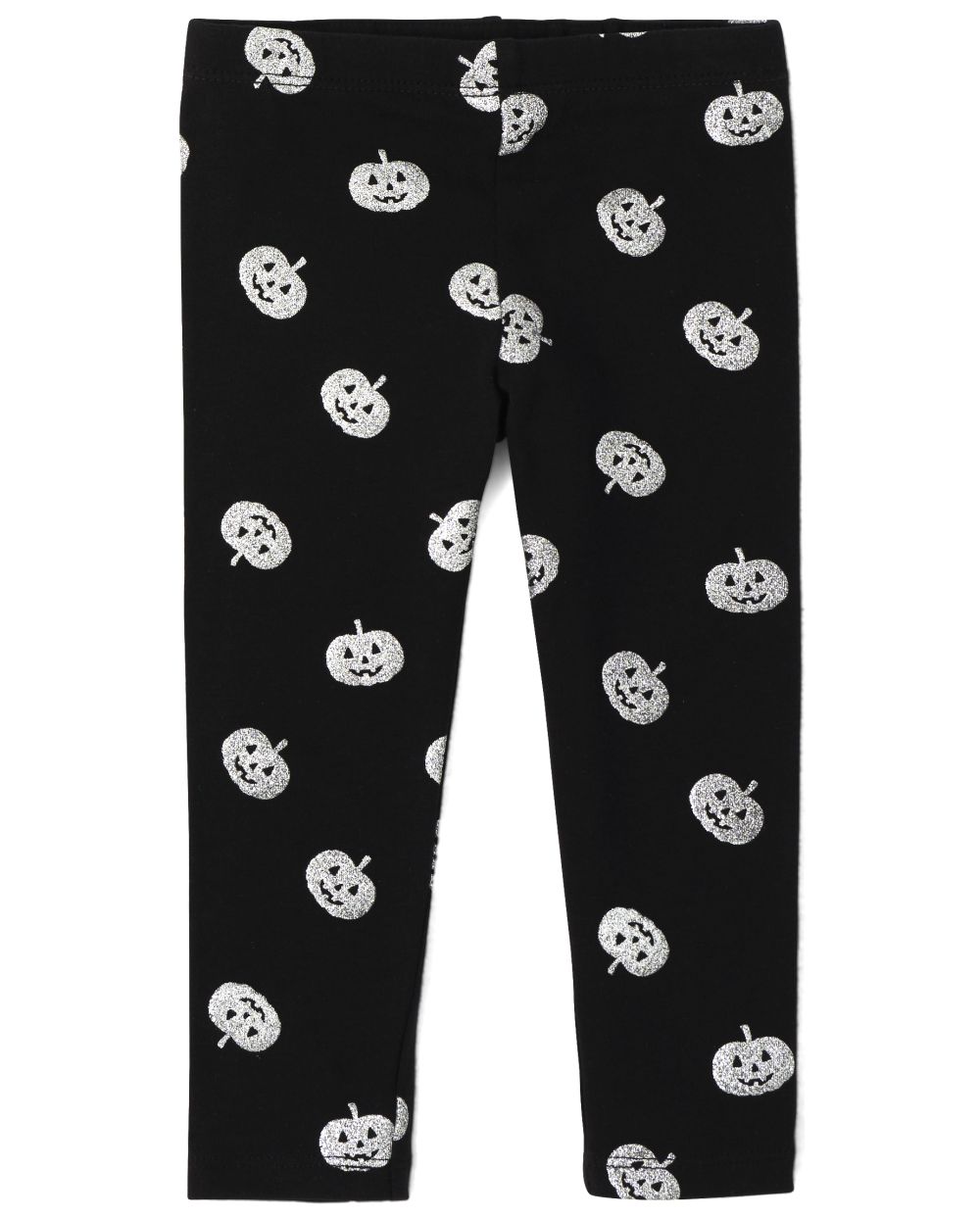 

Baby Girls Baby And Toddler Halloween Glitter Pumpkin Leggings - Black - The Children's Place