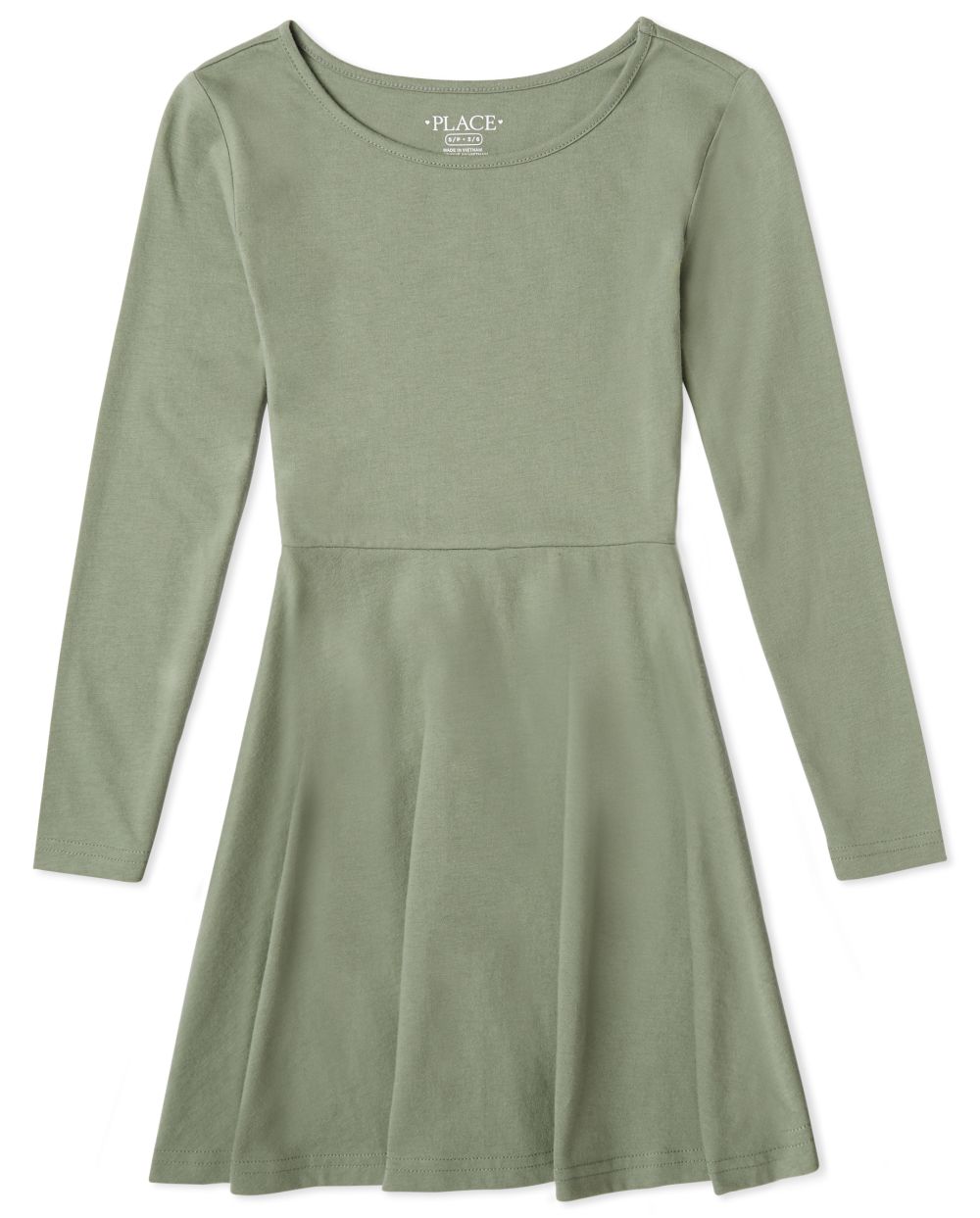 

Girls Essential Skater Dress - Green - The Children's Place