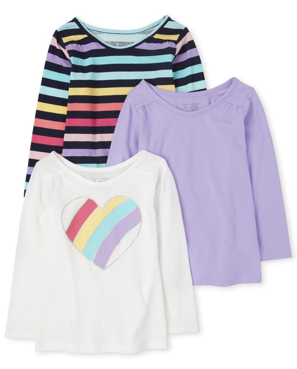 

s Toddler Rainbow Top 3-Pack - Multi - The Children's Place