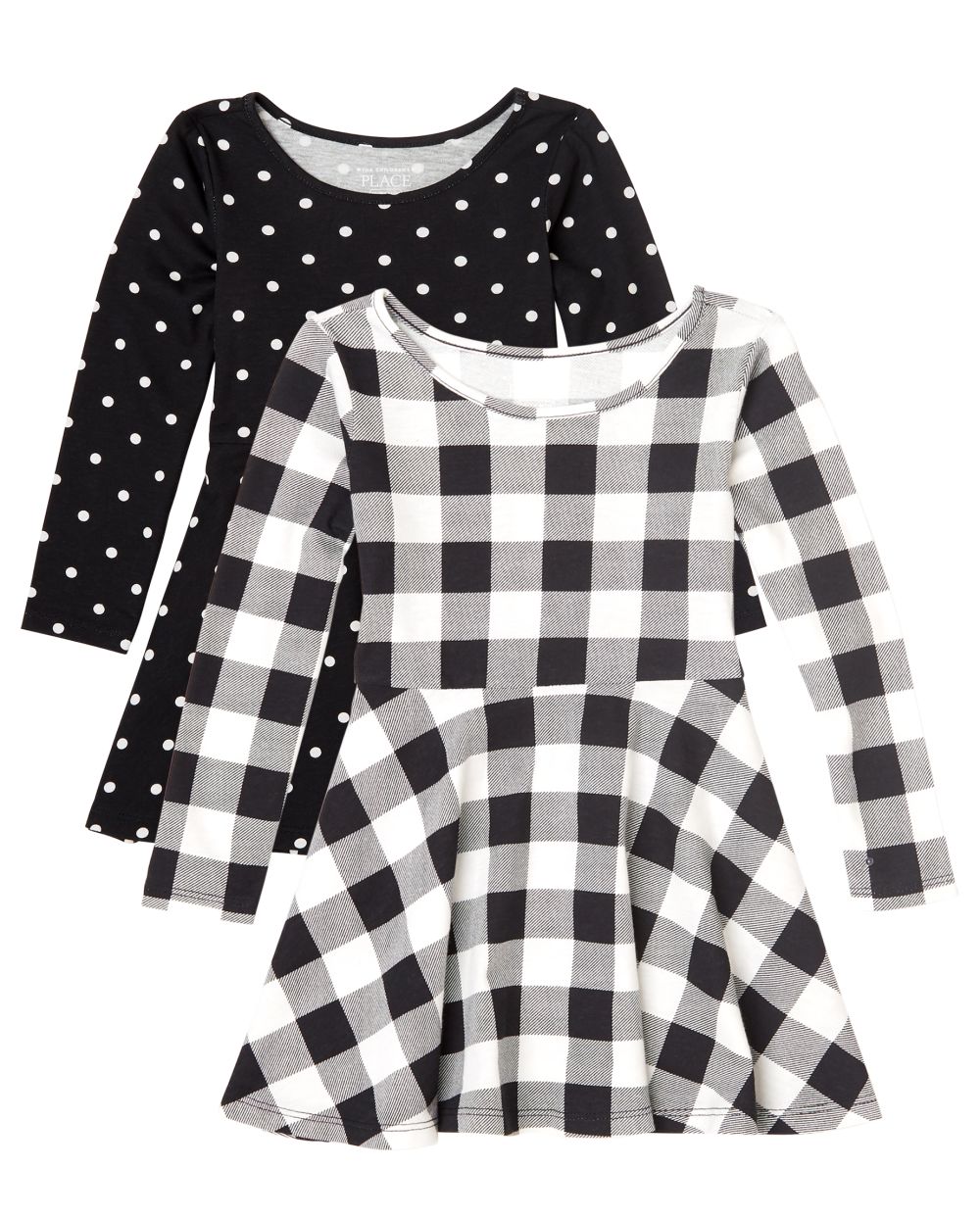 

s Toddler Print Skater Dress 2-Pack - Black - The Children's Place