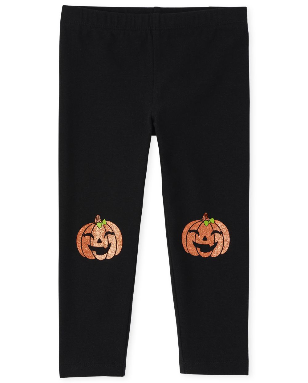 

Baby Girls Baby And Toddler Halloween Pumpkin Leggings - Black - The Children's Place