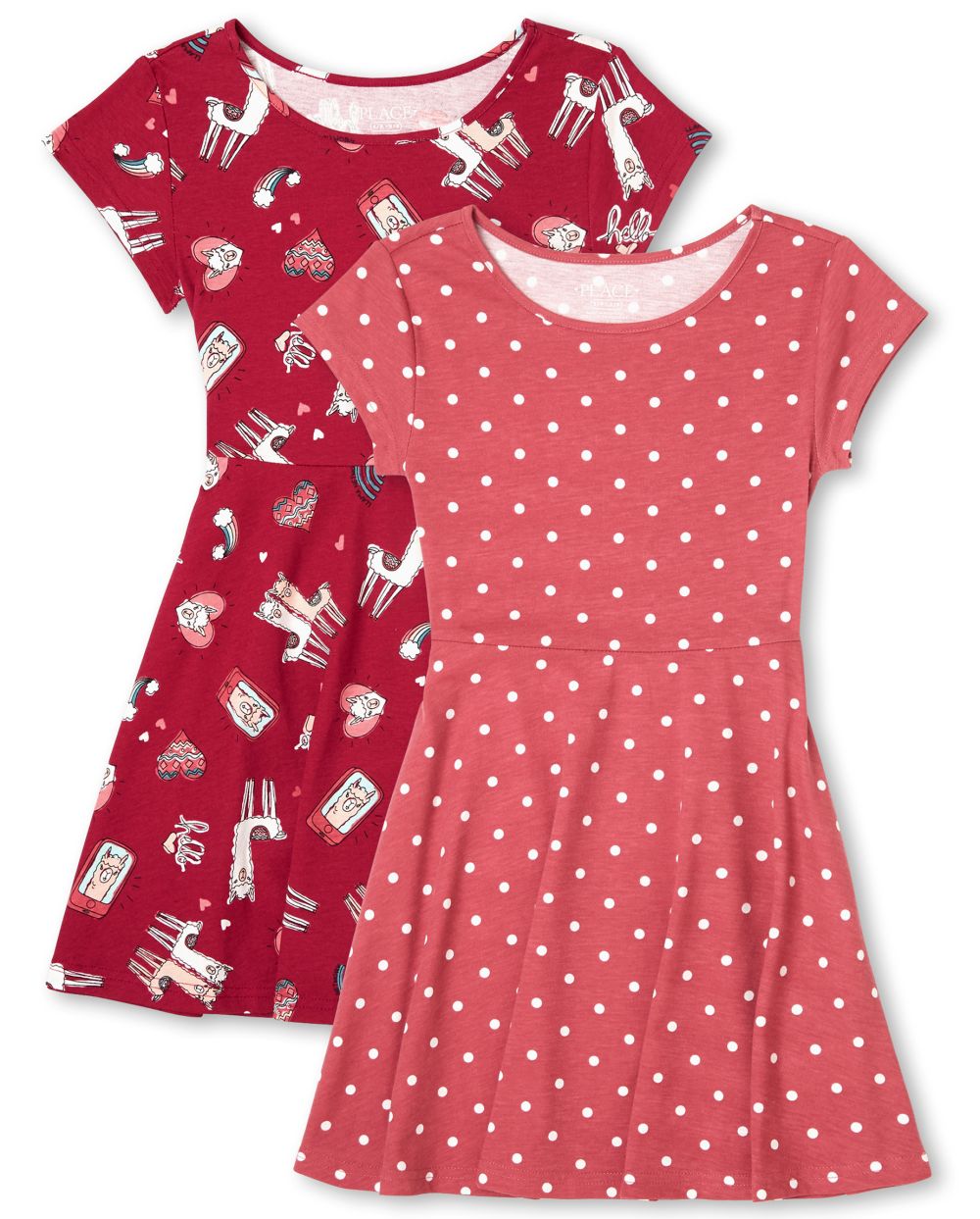 

Girls Print Skater Dress 2-Pack - Red - The Children's Place