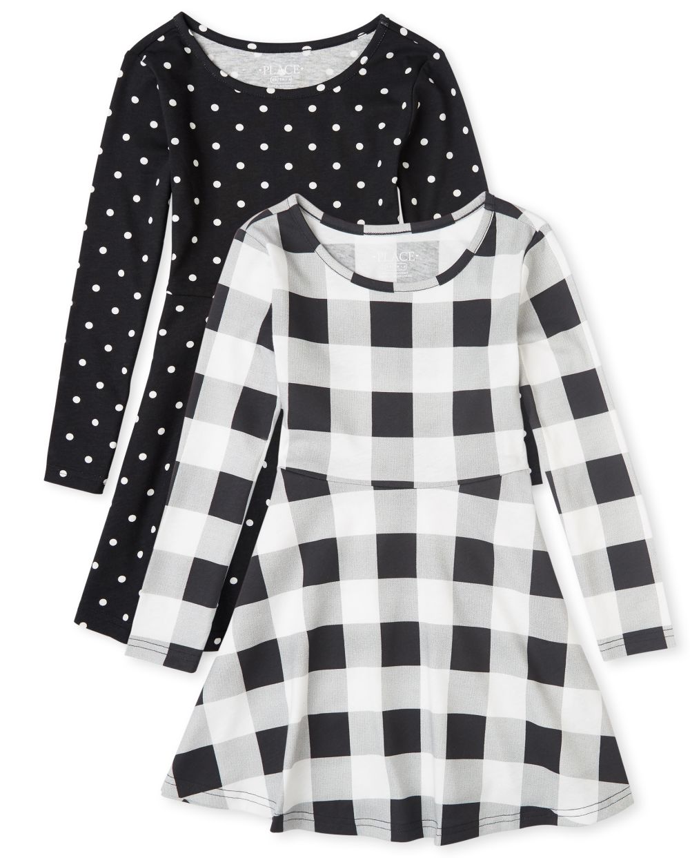 

Girls Print Skater Dress 2-Pack - Black - The Children's Place
