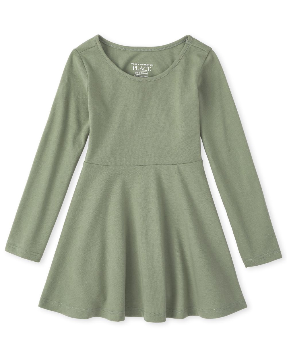 

s Toddler Essential Skater Dress - Green - The Children's Place
