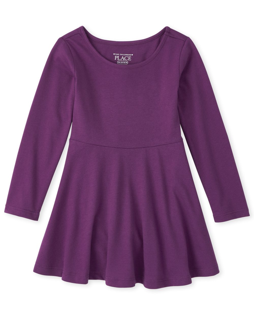 

s Toddler Essential Skater Dress - Purple - The Children's Place