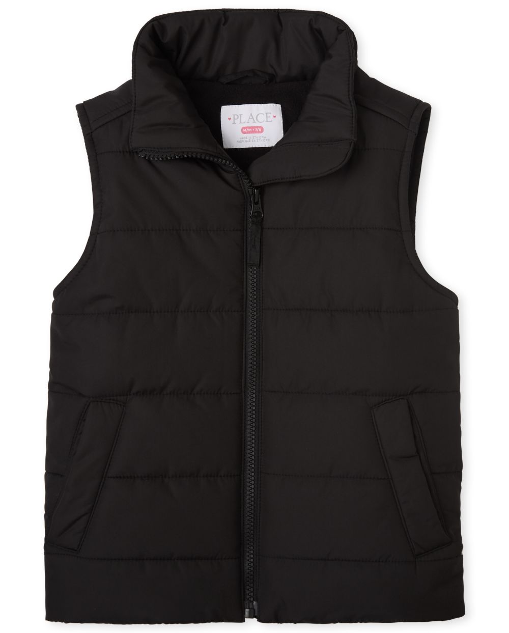 

Girls Puffer Vest - Black - The Children's Place