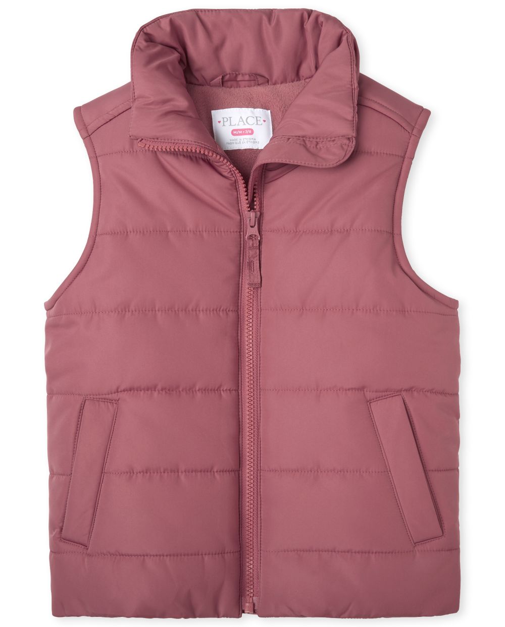 

Girls Puffer Vest - Pink - The Children's Place