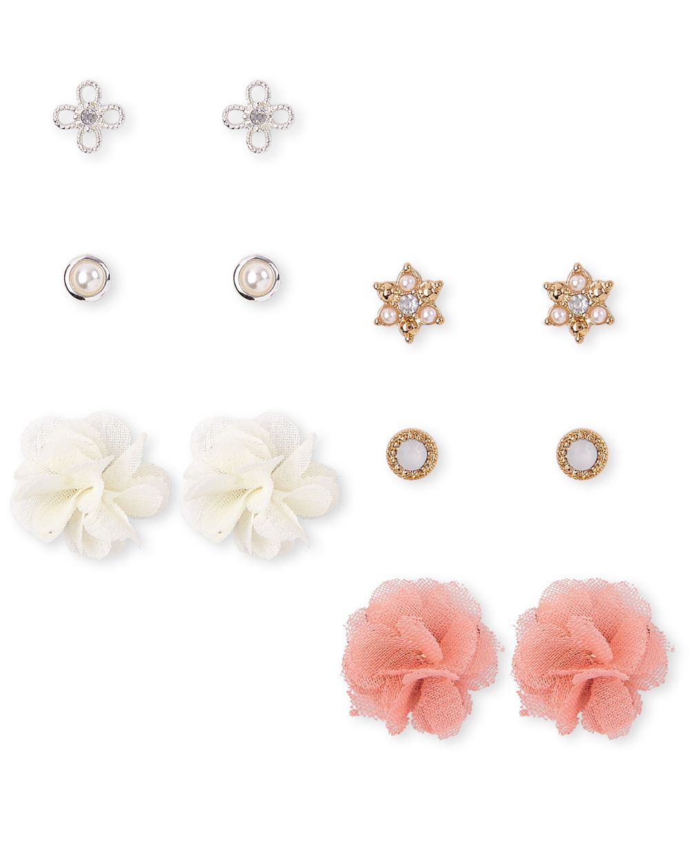 

Girls Flower Earrings 6-Pack - Multi - The Children's Place