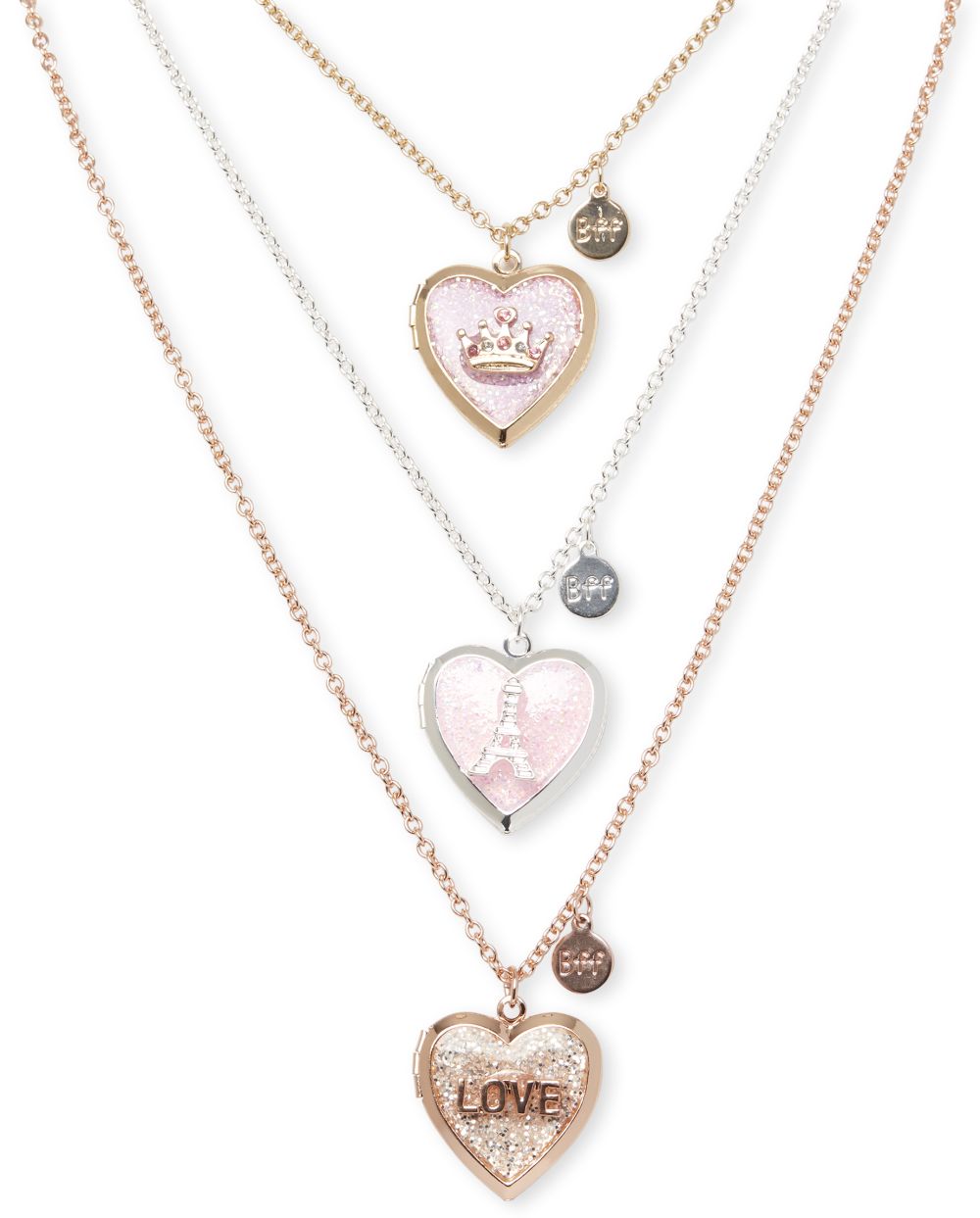 

Girls Heart Locket Necklace 3-Pack - Multi - The Children's Place