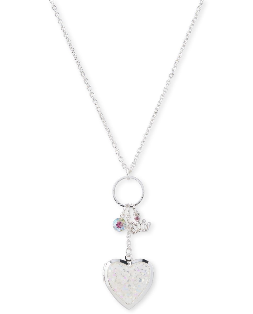 

Girls Heart Locket Cluster Necklace - Multi - The Children's Place