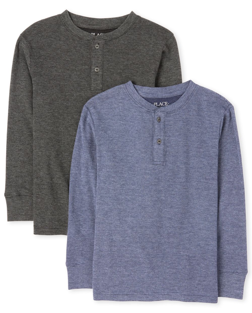 

s Boys Thermal Henley Top 2-Pack - Gray - The Children's Place