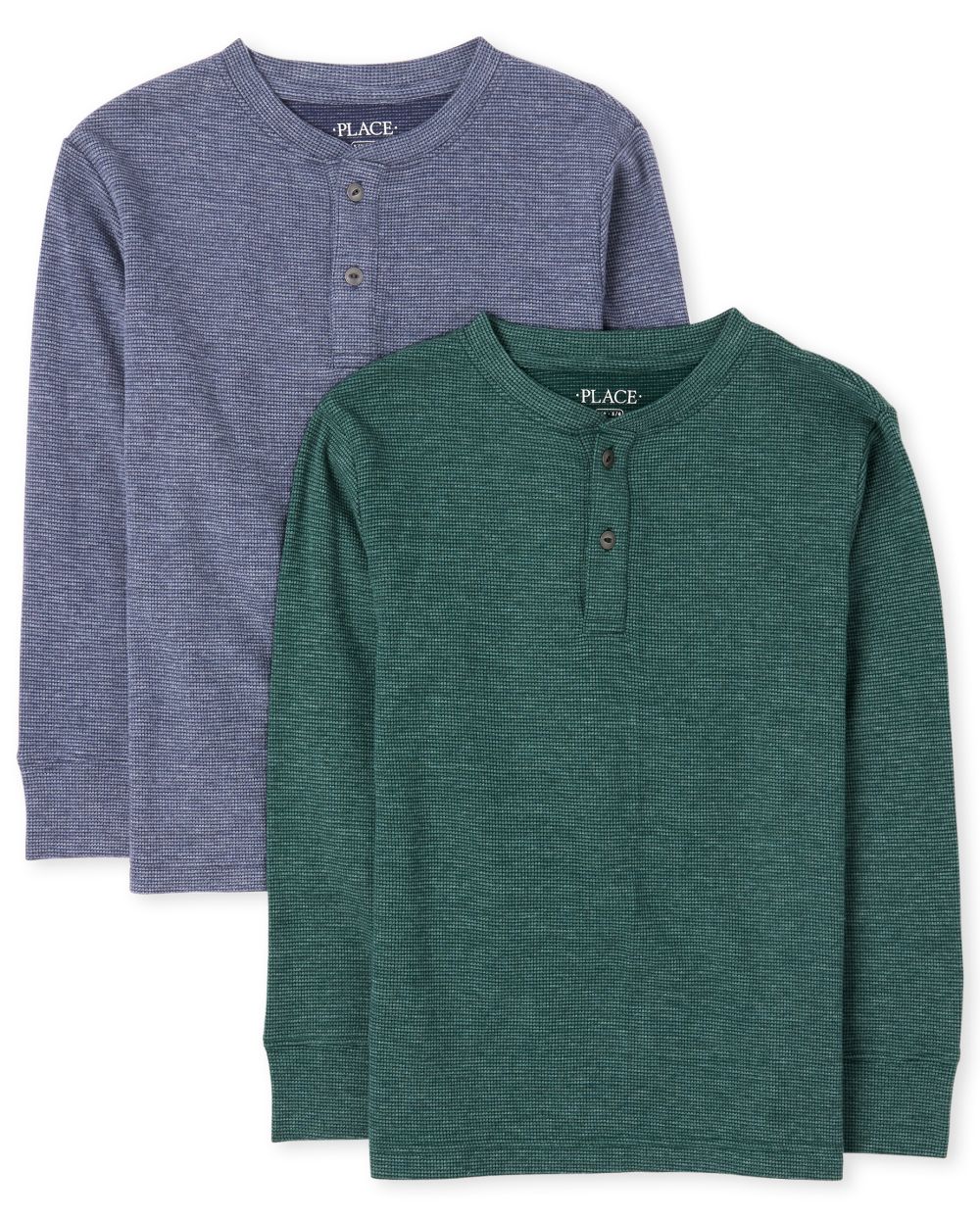 

s Boys Thermal Henley Top 2-Pack - Green - The Children's Place