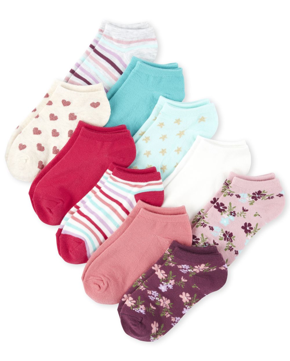 

s Flower Ankle Socks 10-Pack - Multi - The Children's Place