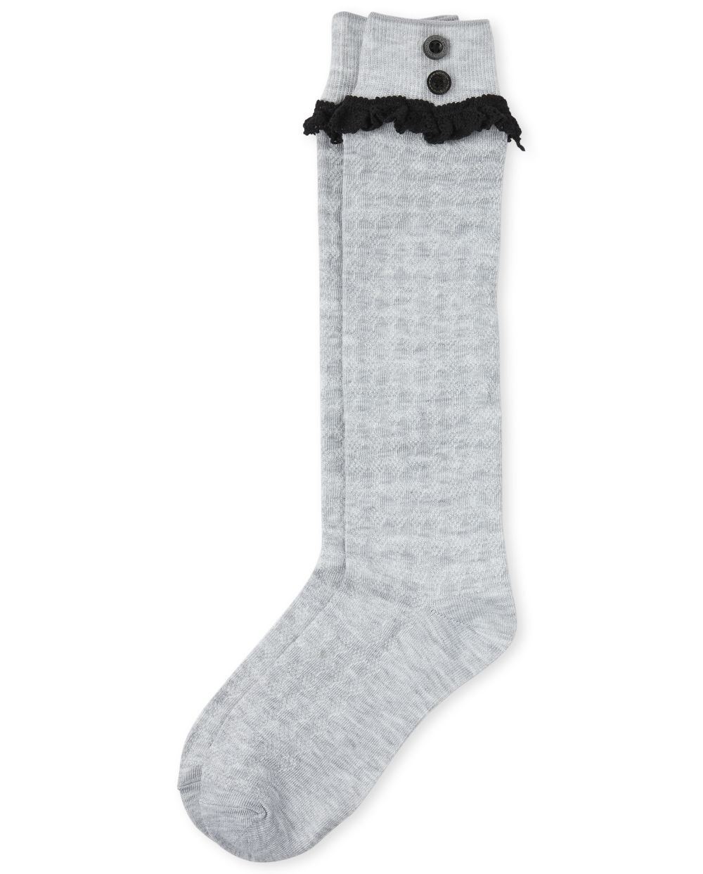

Girls Pointelle Boot Socks - Gray - The Children's Place