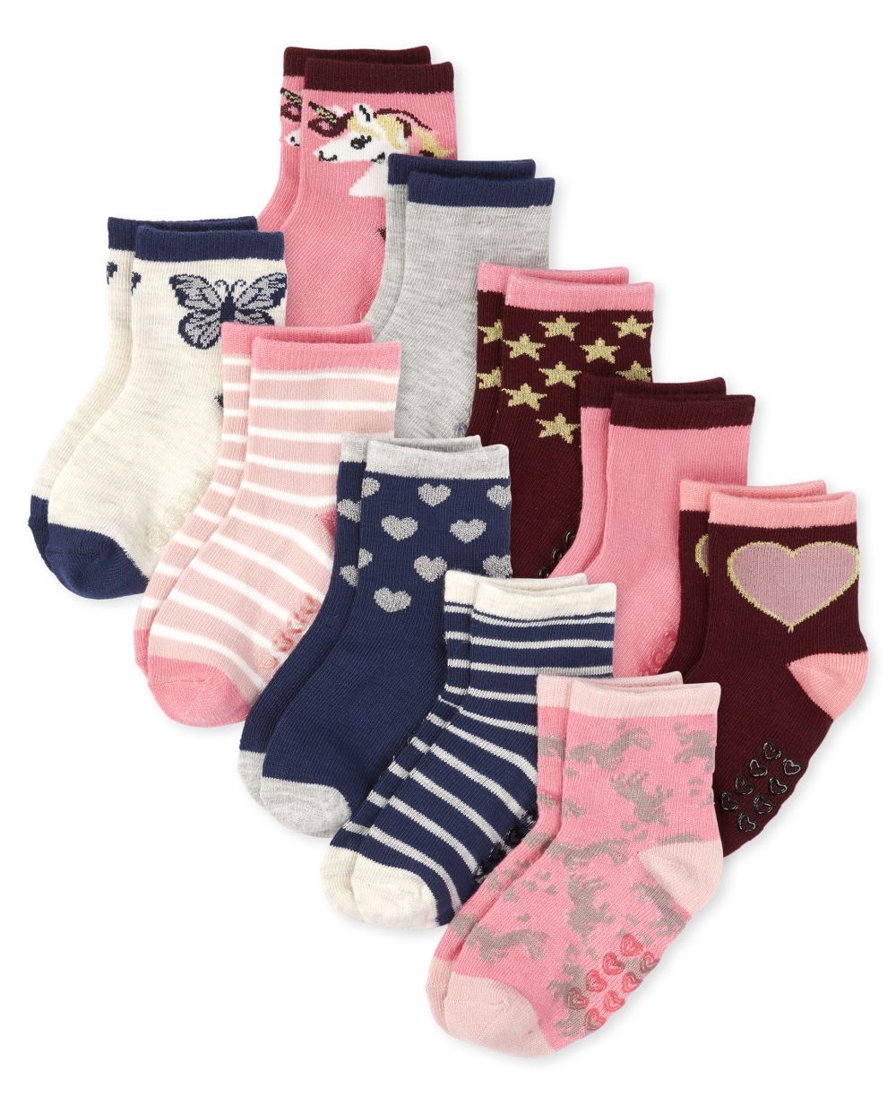 

s Toddler Midi Socks 10-Pack - Multi - The Children's Place