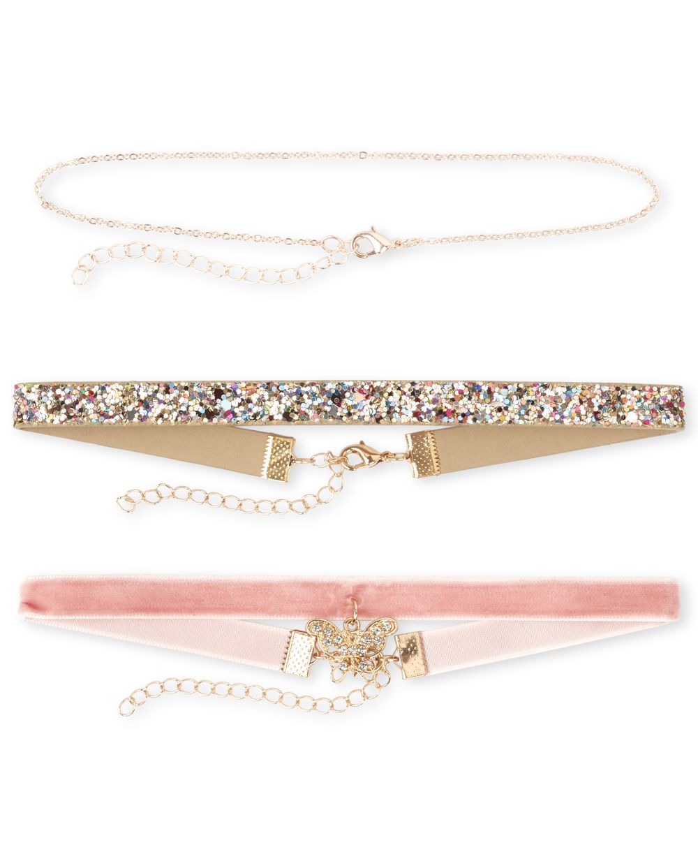 

Girls Butterfly Choker Necklace 3-Pack - Multi - The Children's Place