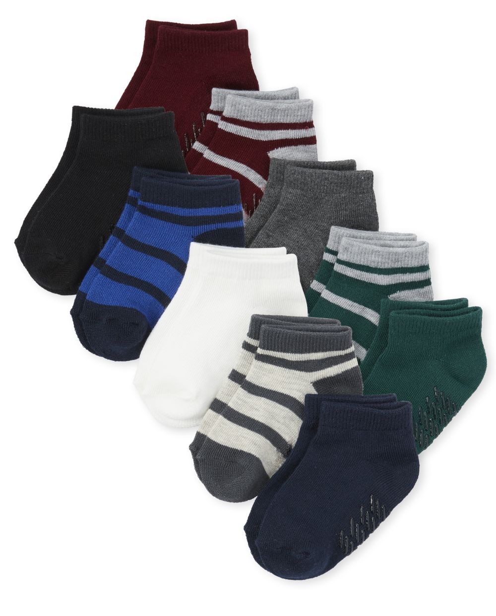 

s Toddler Boys Striped Ankle Socks 10-Pack - Multi - The Children's Place