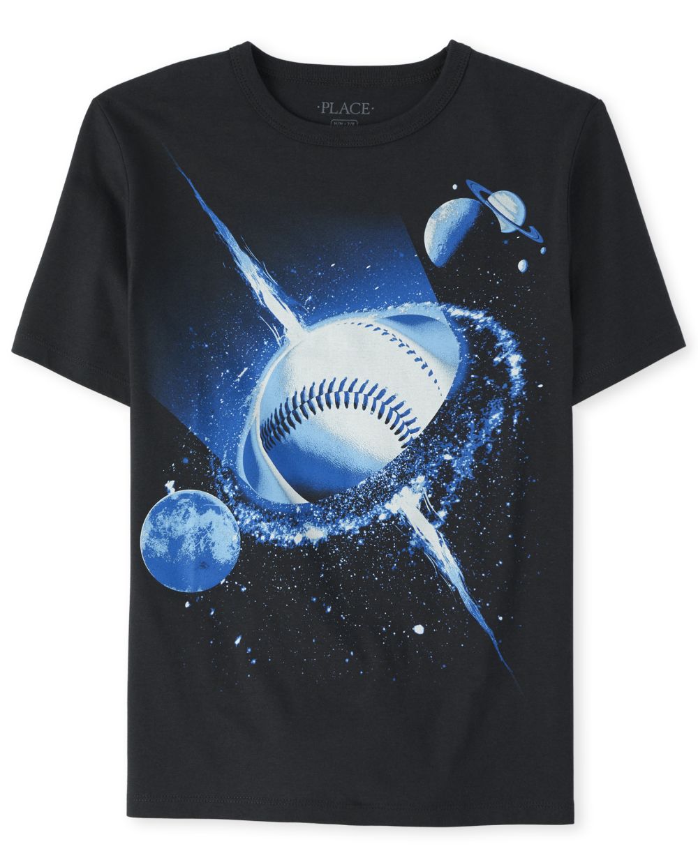 

s Boys Space Baseball Graphic Tee - Gray T-Shirt - The Children's Place