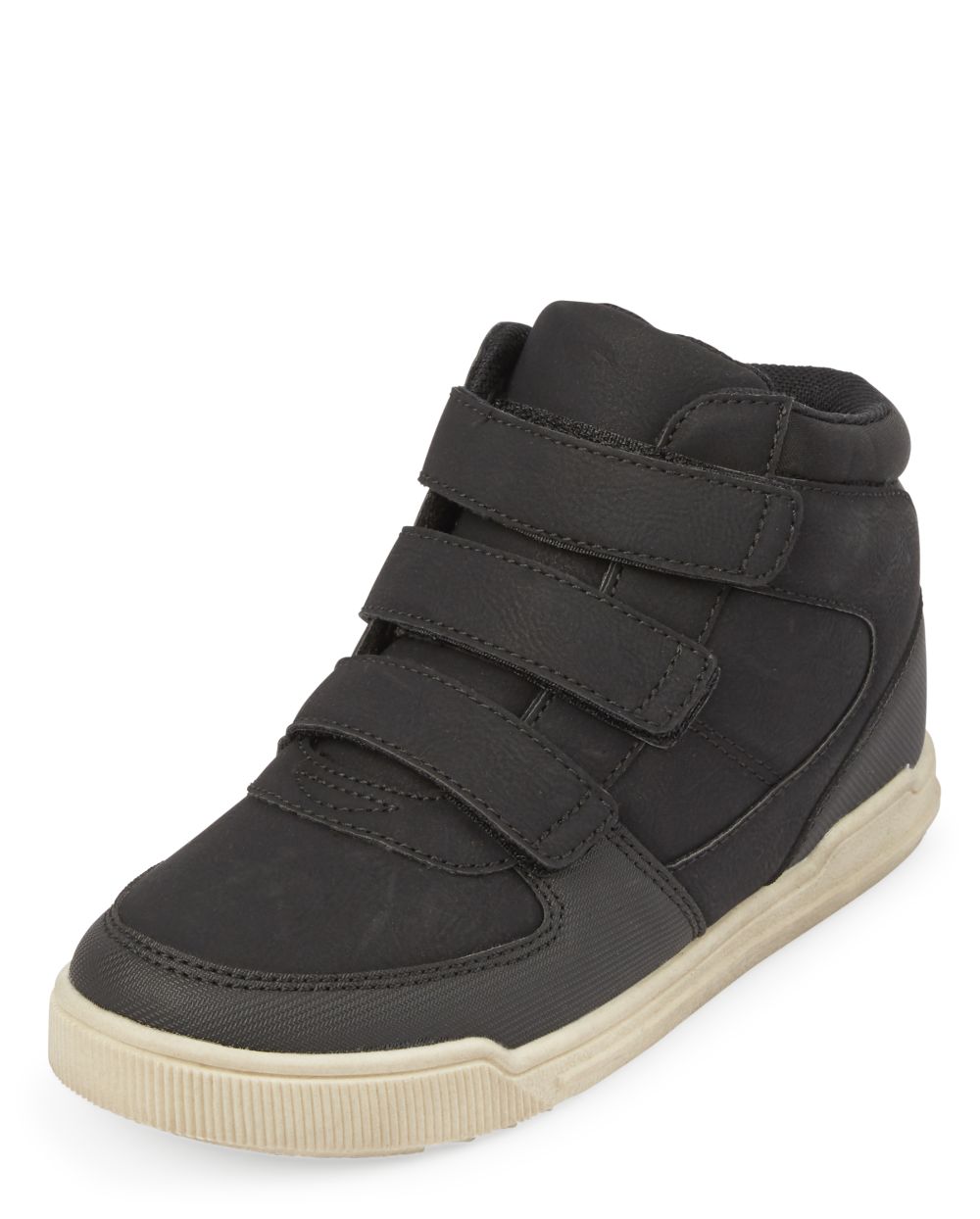 

s Boys Strap Hi Top Sneakers - Black - The Children's Place
