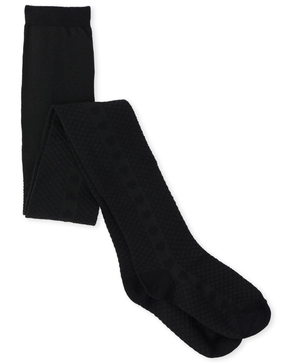 

s Heart Pointelle Tights - Black - The Children's Place