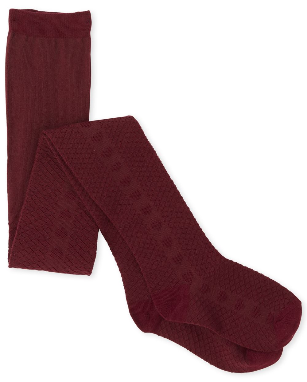 

Girls Heart Pointelle Tights - Red - The Children's Place